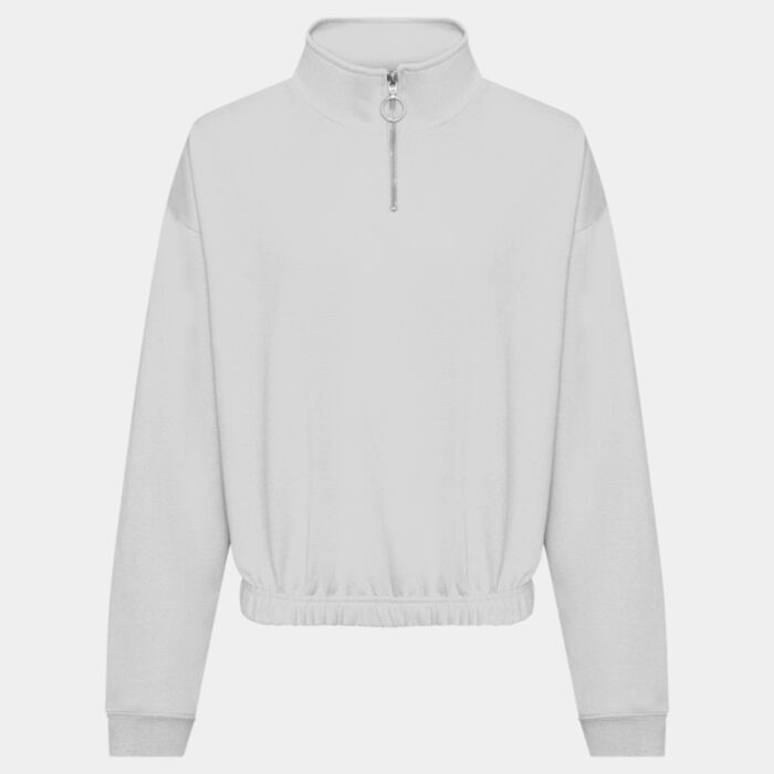 AWDis Ladies Cropped 1/4 Zip Sweatshirt Thumbnail