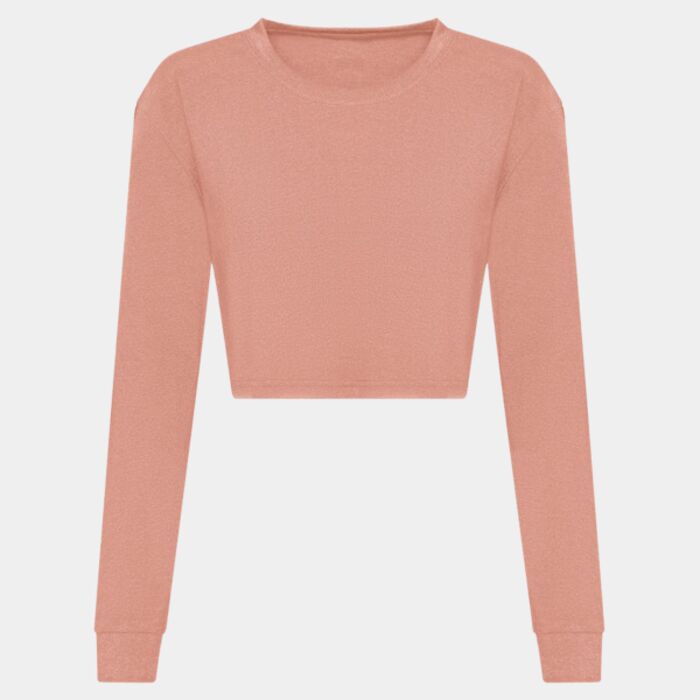 AWDis Ladies Long Sleeve Cropped T-Shirt Thumbnail