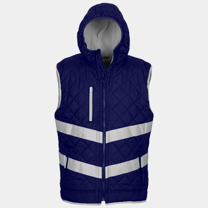 Yoko Hi-Vis Kensington Hooded Gilet Thumbnail