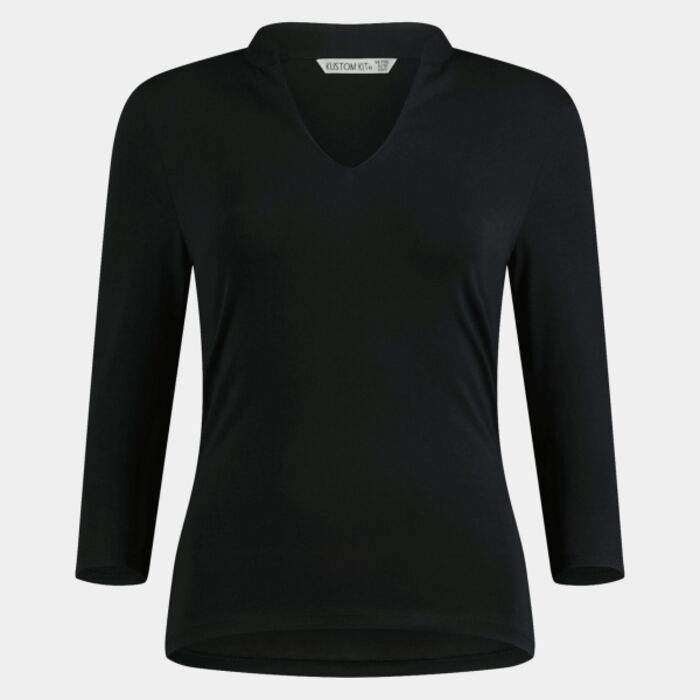 Womens Regular Fit Mandarin Collar Top Thumbnail