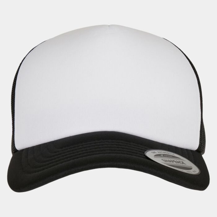YP Classics® curved foam trucker cap – white front (6320W) Thumbnail
