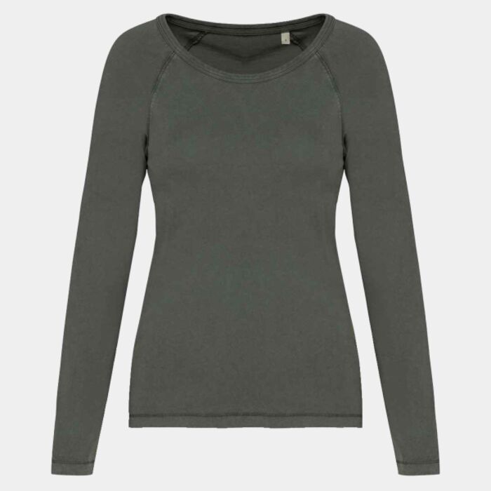 Native Spirit Ladies Raglan Long Sleeve Washed T-Shirt Thumbnail