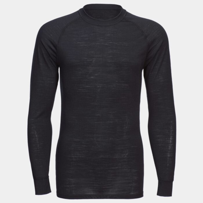 Merino wool crew neck long sleeve top Thumbnail