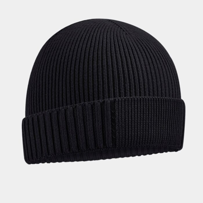 Organic cotton engineered patch beanie Thumbnail