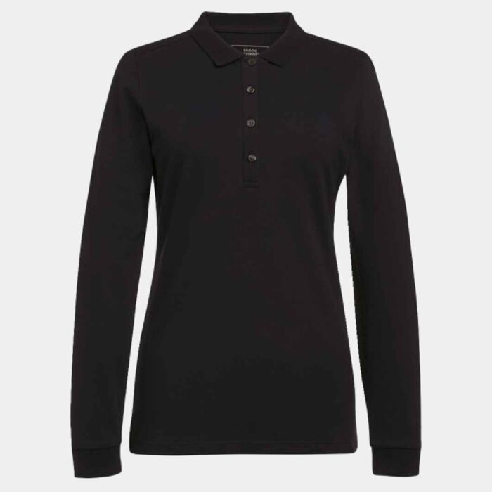 Brook Taverner Ladies Anna Long Sleeve Polo Shirt Thumbnail