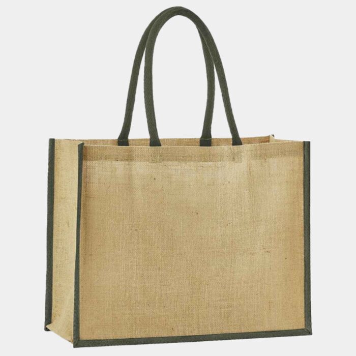 Natural starched jute classic shopper Thumbnail