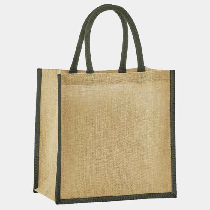 Natural starched jute mini gift bag Thumbnail