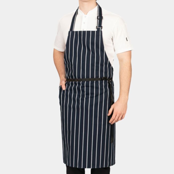 Woven Butchers Stripe Apron Thumbnail