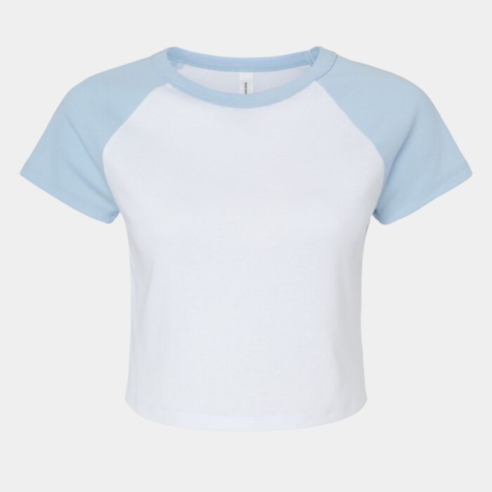 Women's Micro Rib Raglan Baby Tee Thumbnail
