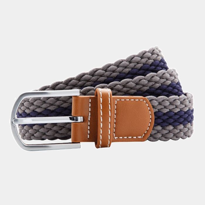 Two-colour stripe braid stretch belt Thumbnail