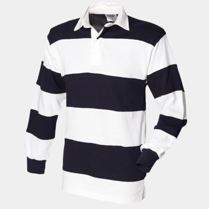 Sewn stripe long sleeve rugby shirt Thumbnail