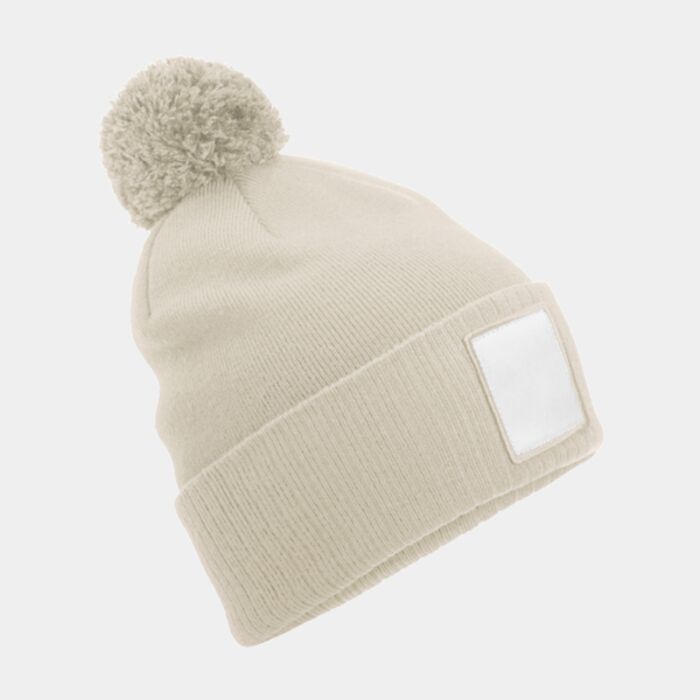 Appliqué patch pom beanie Thumbnail
