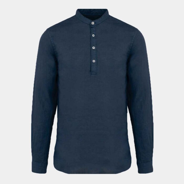 Native Spirit Washed Mao Collar Shirt Thumbnail