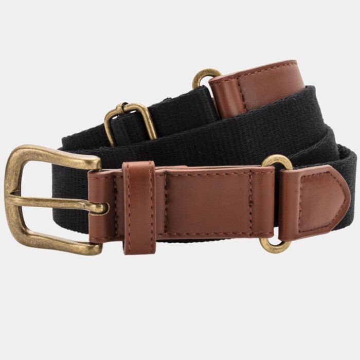 Faux leather and canvas belt Thumbnail