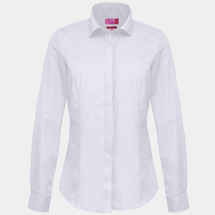 Brook Taverner Ladies Selene Long Sleeve Poplin Shirt Thumbnail