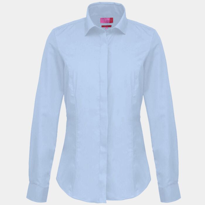Brook Taverner Ladies Albany Long Sleeve Classic Oxford Shirt Thumbnail
