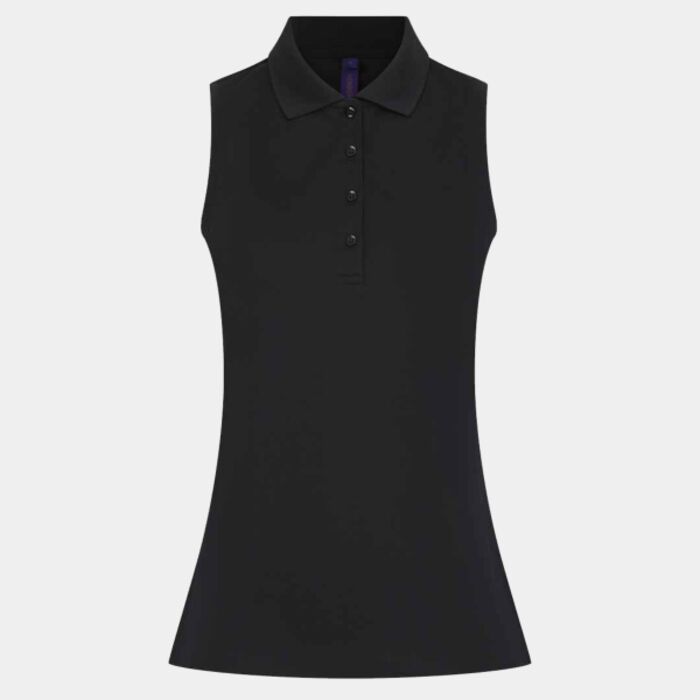 Henbury Ladies Sleeveless Coolplus® Polo Shirt Thumbnail