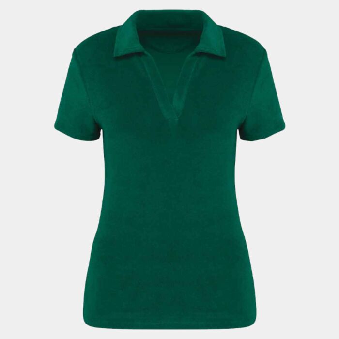 Native Spirit Ladies Terry Towel Polo Shirt Thumbnail