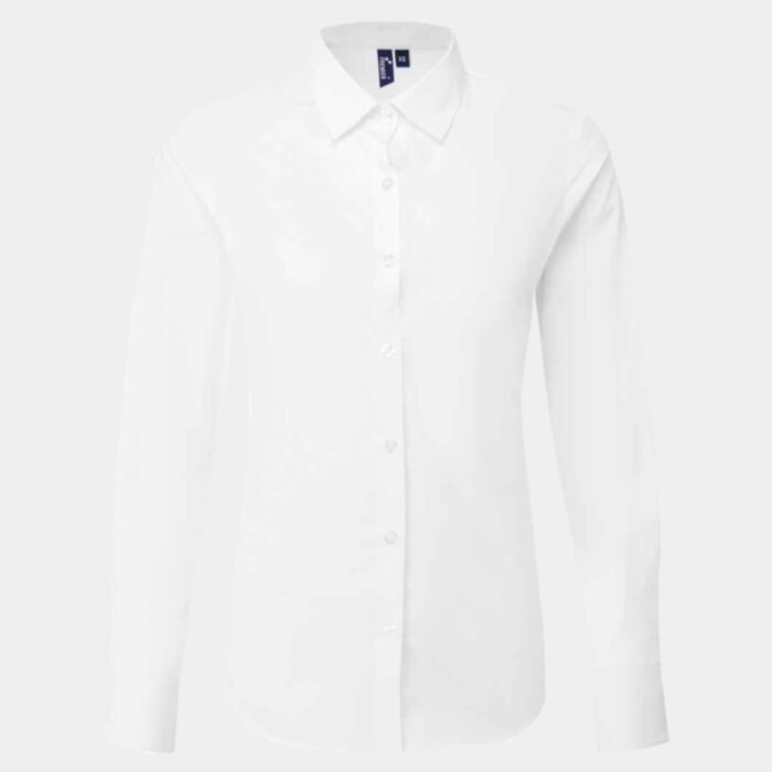 Premier Ladies Recyclight® Long Sleeve Poplin Shirt Thumbnail