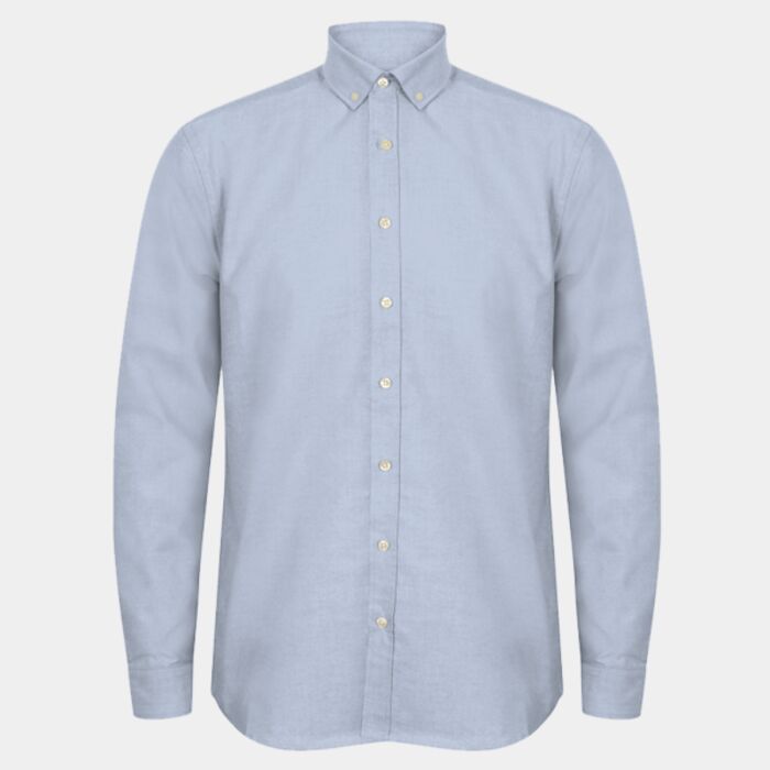 Henbury Long Sleeved Cotton Feel Coolplus® Shirt Thumbnail