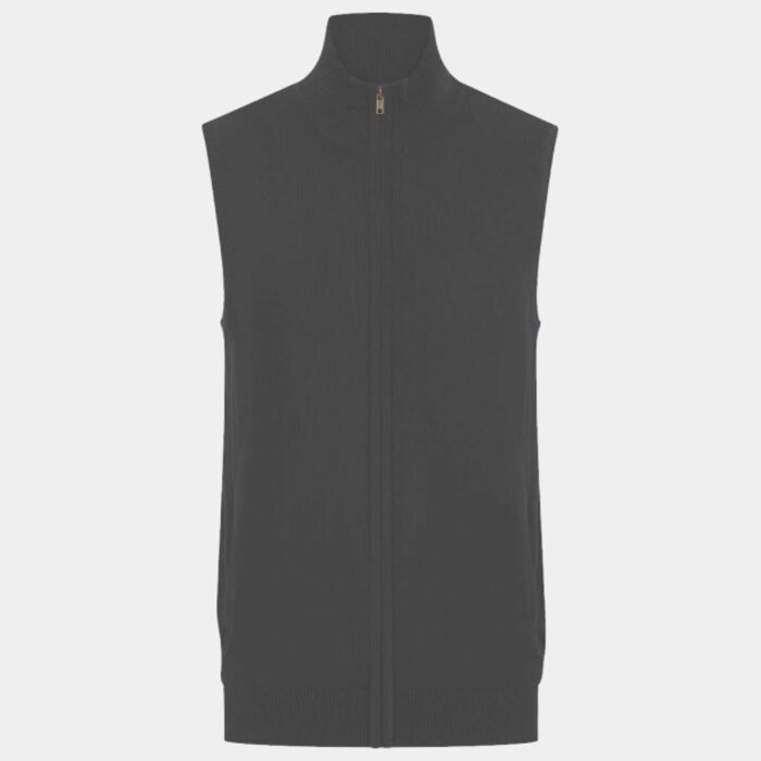 Henbury Sleeveless Zip Through Jumper Thumbnail