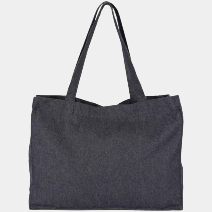 Kimood Large Recycled Cotton Denim Look Shopping Bag Thumbnail