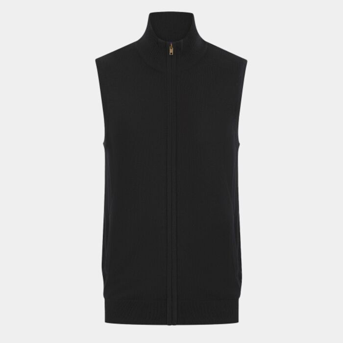 Sleeveless zip-through jumper Thumbnail