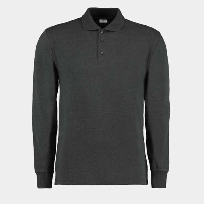 Men's Long Sleeved Pique Polo Shirt Thumbnail