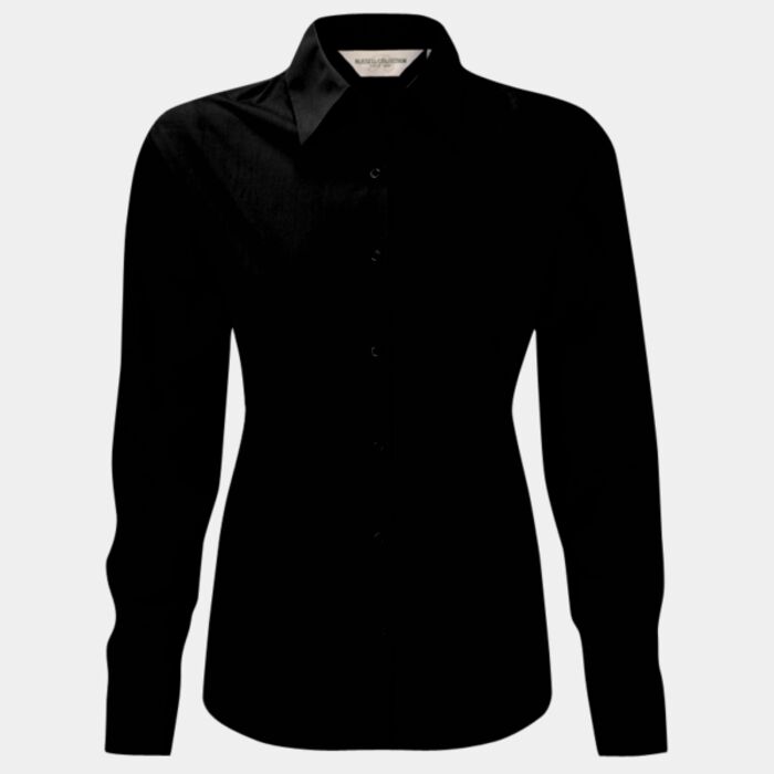 Ladies' Long Sleeve Classic Pure Cotton Poplin Shirt Thumbnail