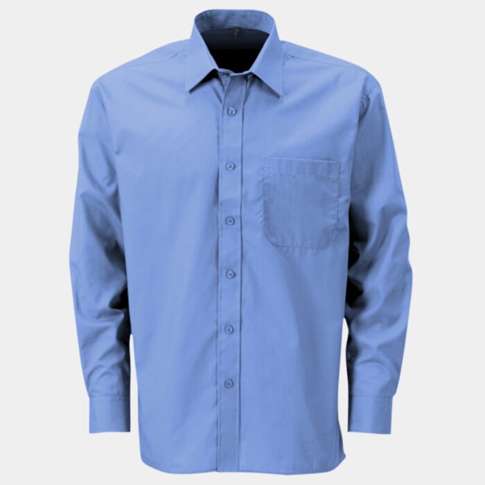Men's Long Sleeve Classic Polycotton Poplin Shirt Thumbnail