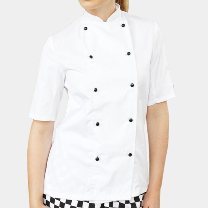 Removable Stud Short Sleeve Chef's Jacket Thumbnail