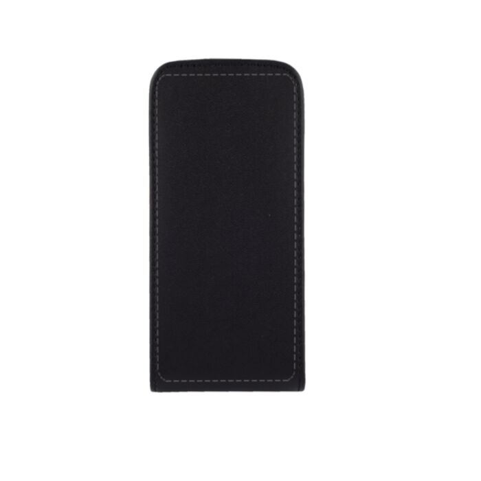 iPhone 4 &4S Flip Case - Black (PU Leather) Thumbnail