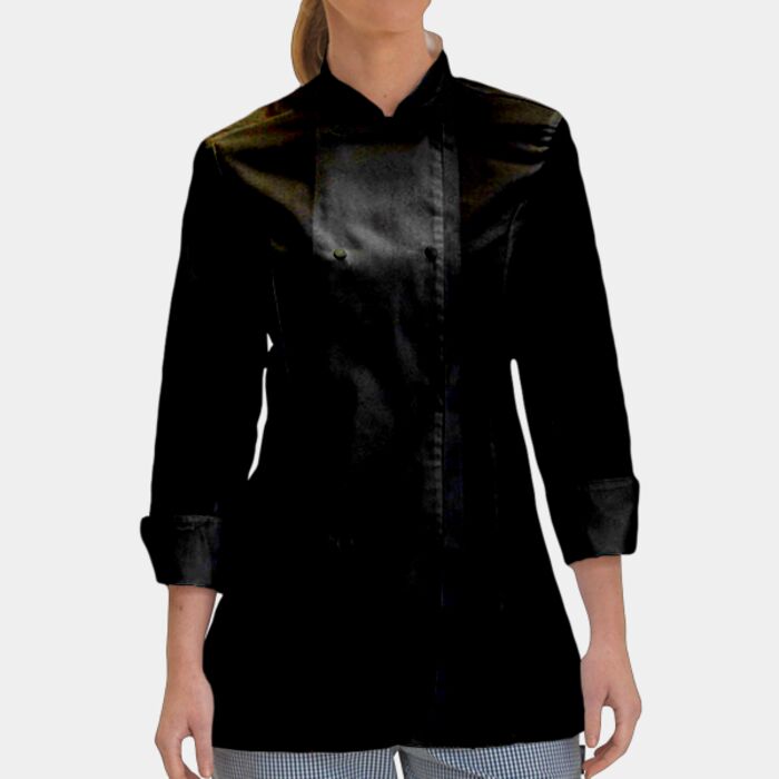 Ladies' Long Sleeve Fitted Chef's Jacket Thumbnail