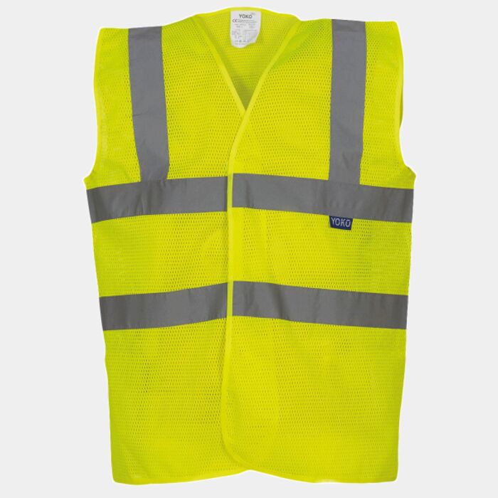 Top cool open mesh 2-band-and-braces waistcoat (HVW120) Thumbnail