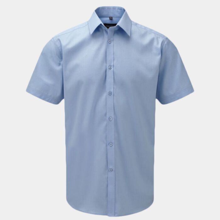 Russell Collection Short Sleeve Herringbone Shirt Thumbnail