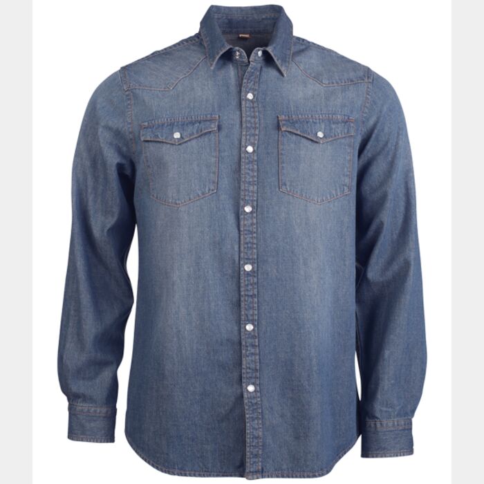 Kariban Long Sleeve Denim Shirt Thumbnail