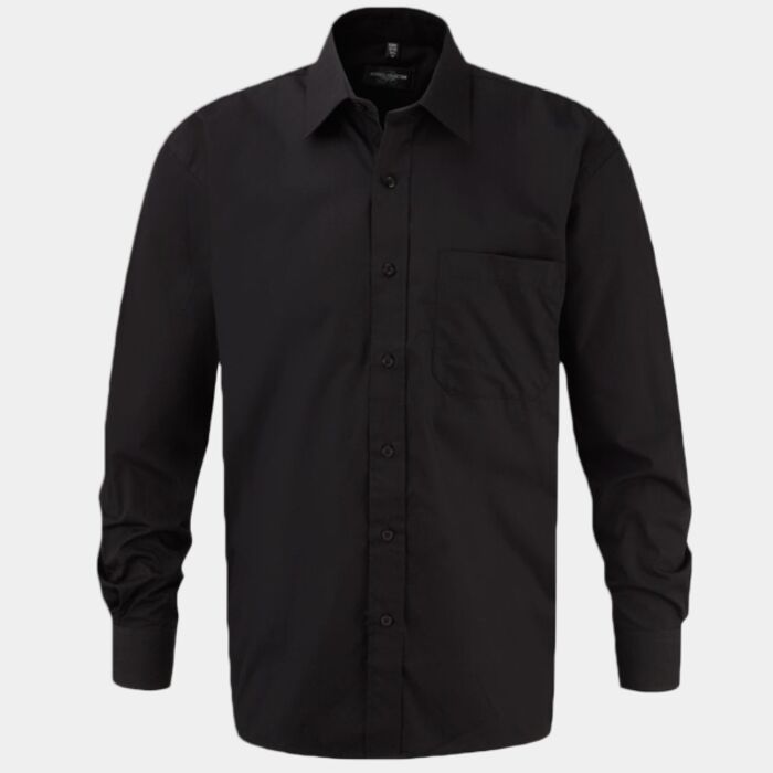 Russell Collection Long Sleeve Easy Care Cotton Poplin Shirt Thumbnail