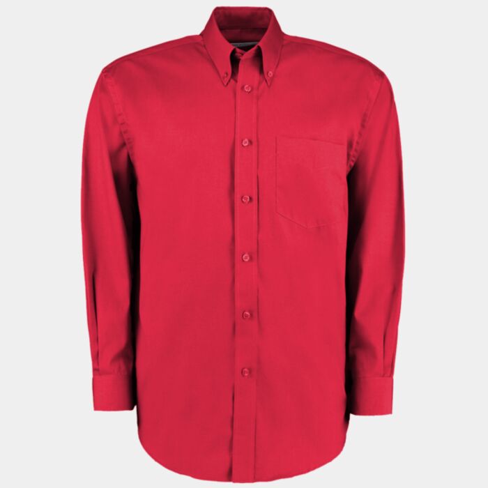 Kustom Kit Premium Long Sleeve Classic Fit Oxford Shirt Thumbnail