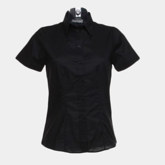Kustom Kit Ladies Short Sleeve Tailored Workwear Oxford Shirt Thumbnail
