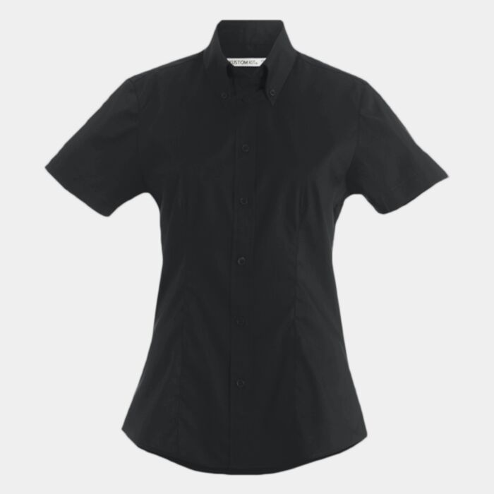 Kustom Kit Ladies Premium Short Sleeve Tailored Oxford Shirt Thumbnail
