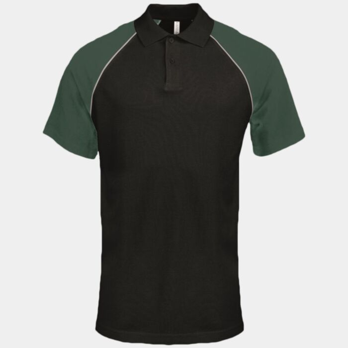 Kariban Baseball Cotton Piqué Polo Shirt Thumbnail