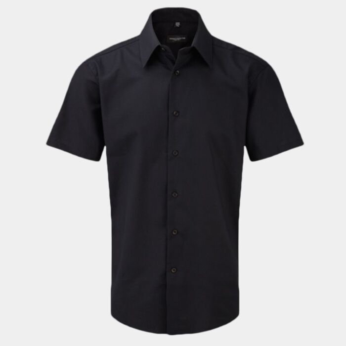Russell Collection Short Sleeve Tailored Oxford Shirt Thumbnail