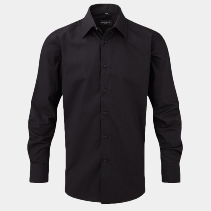 Russell Collection Long Sleeve Tailored Poplin Shirt Thumbnail