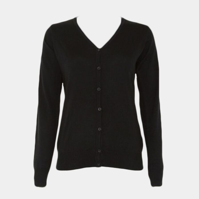 Kustom Kit Ladies Arundel Cotton Acrylic V Neck Cardigan Thumbnail