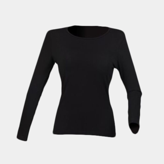 SF Clothing Ladies Feel Good Long Sleeve Stretch T-Shirt Thumbnail