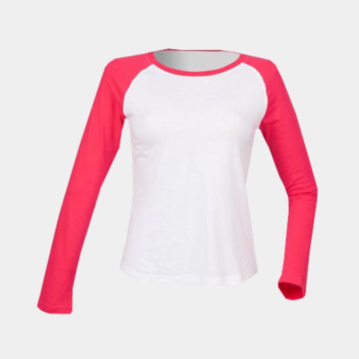 SF Clothing Ladies Long Sleeve Baseball T-Shirt Thumbnail