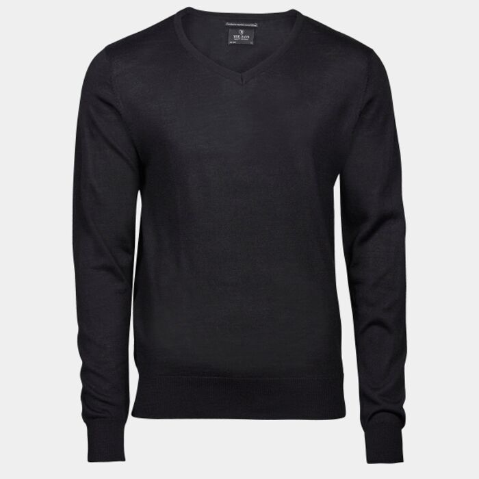 Men's V Neck Knitted Sweater Thumbnail