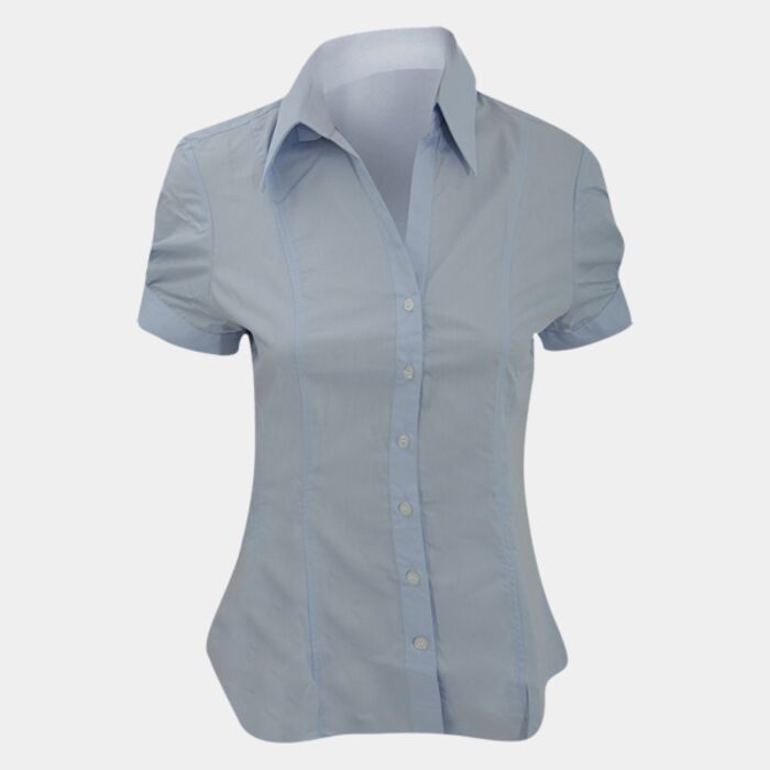 Brook Taverner Ladies Paduli Short Sleeve Poplin Shirt Thumbnail