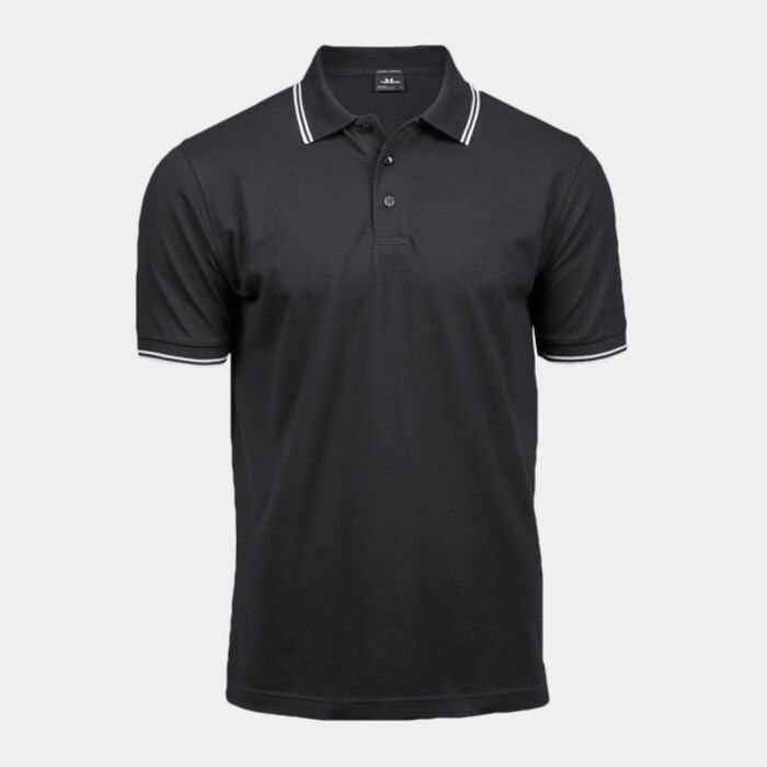 Men's Luxury Stripe Stretch Polo Thumbnail
