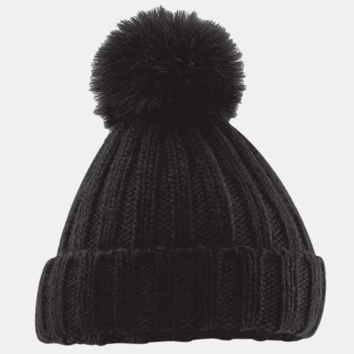 Verbier Faux Fur Pop Pom Chunky Beanie Thumbnail
